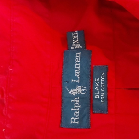Ralph Lauren Short sleeve Red Button down Blue PONY Shirt preppy Sz.XXL - Picture 9 of 9